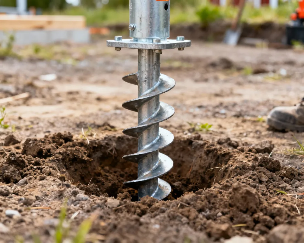 Attefallshus med markskruvsgrund