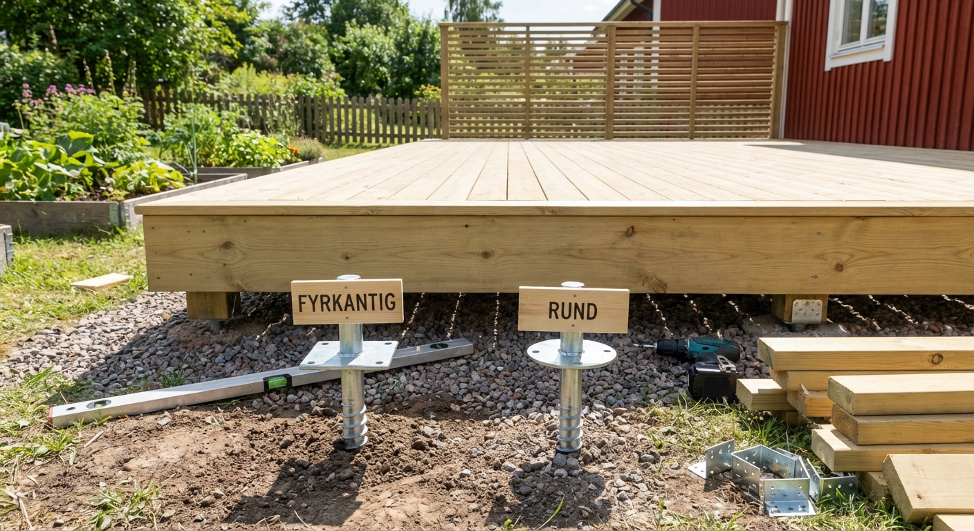 Fyrkantig vs rund markskruv - design och funktion