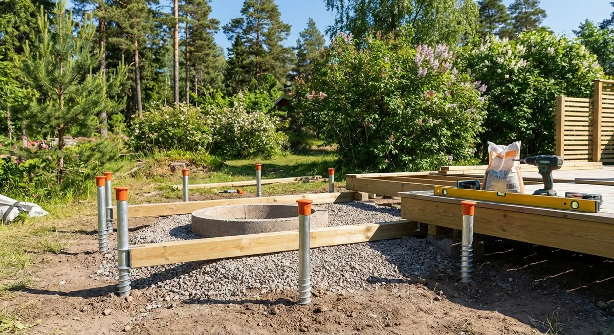 grillplats med markskruv - SnabbGrund