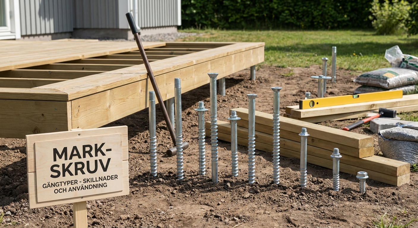 Markskruv gängtyper – skillnader och användning