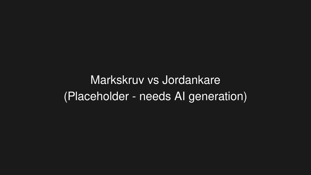 Markskruv vs Jordankare - Komplett Jämförelse och Guide 2025