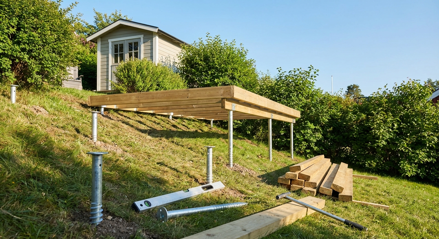 Markskruv på sluttning - så löser du lutningen