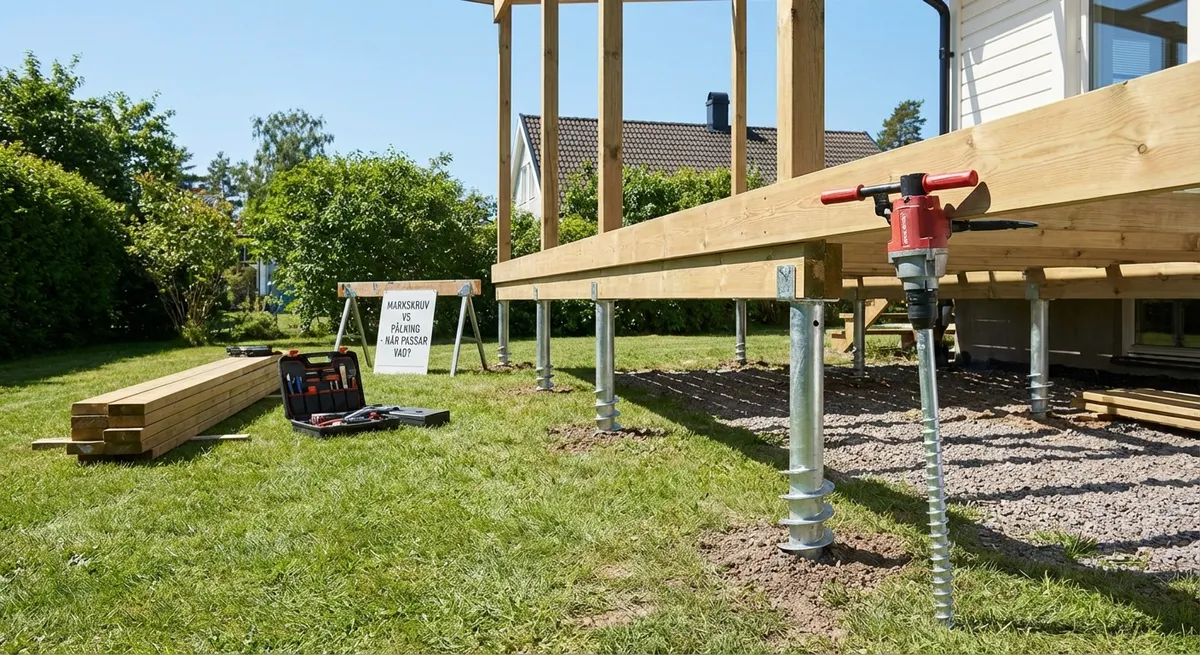 markskruv vs pålning - SnabbGrund